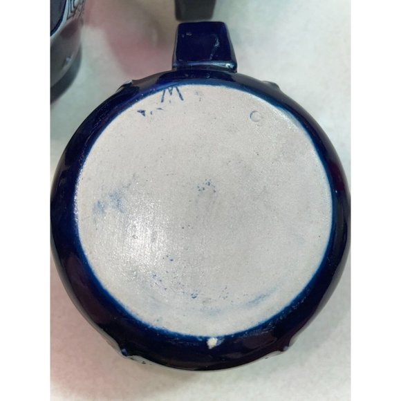 SET Vintage AG Wick Werke Blue Gray Porcelain Art Deco Mugs Cups Steins Germany - Picture 12 of 16